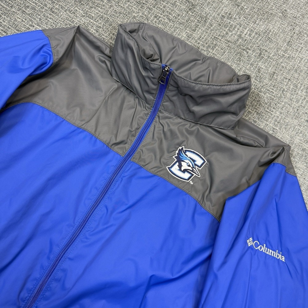 Creighton Blue Jays Columbia Jacket Men's Large Blue Full Zip‎ Packable Hood